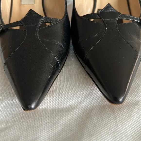 JIMMY CHOO leather buckle sling back - Picture 3 of 9